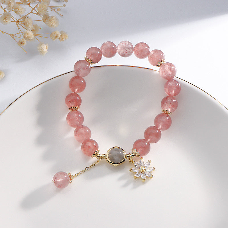 Natural Strawberry Crystal Bracelet