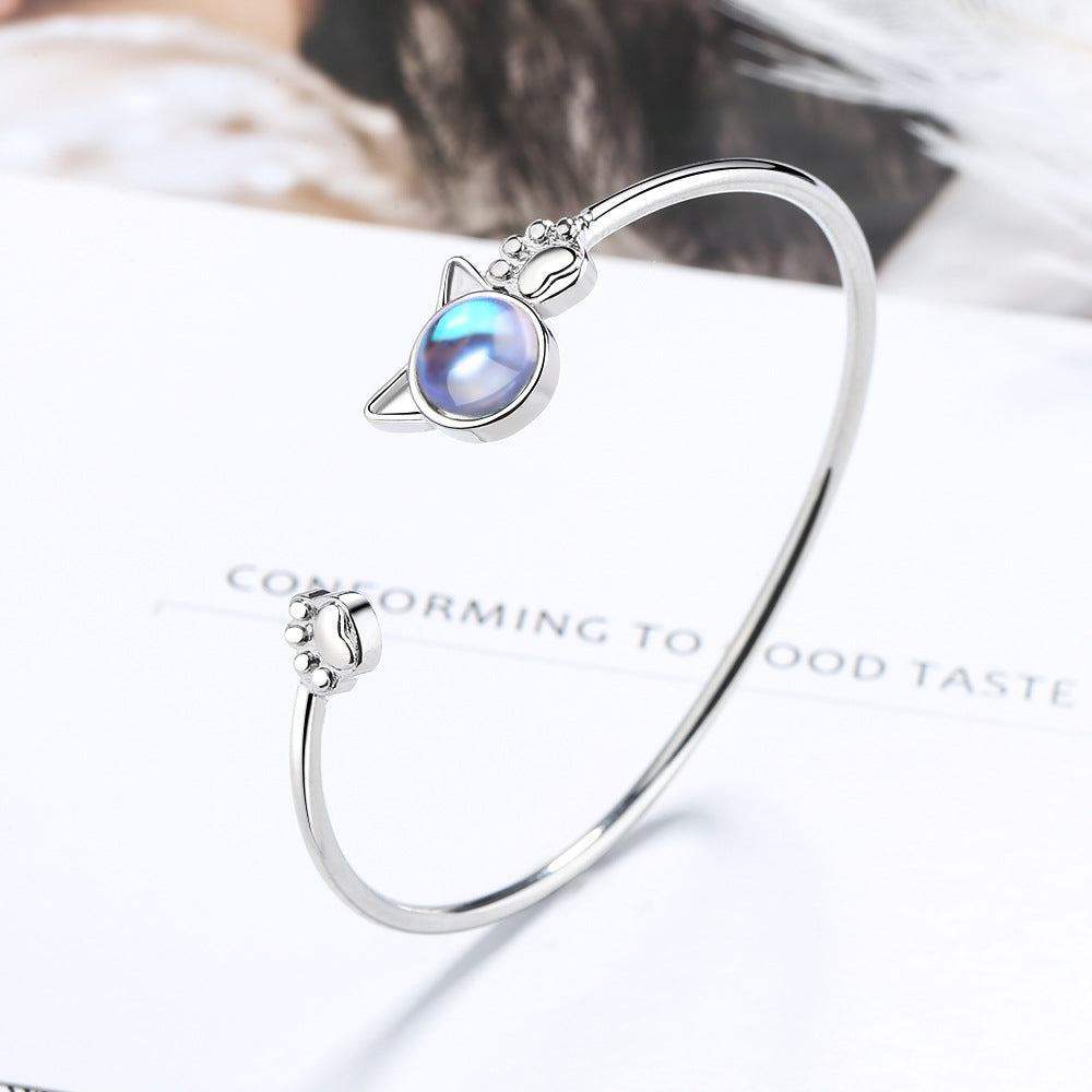 Cat Ears Moonstone Bracelet