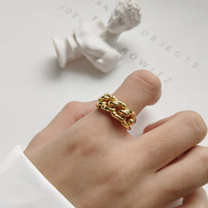 Japanese Style Gold Ring