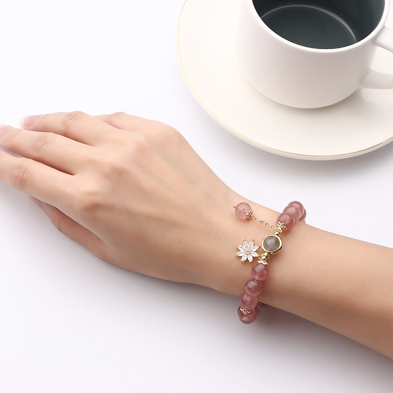 Natural Strawberry Crystal Bracelet