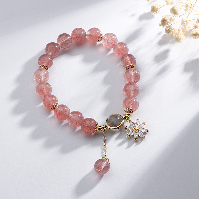 Natural Strawberry Crystal Bracelet