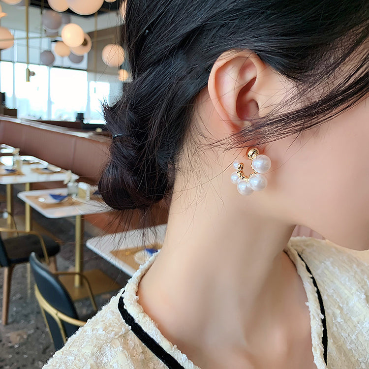 Korean Simple Pearl Earrings