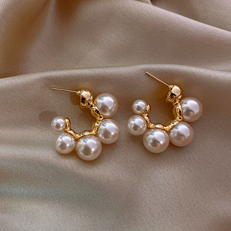 Korean Simple Pearl Earrings