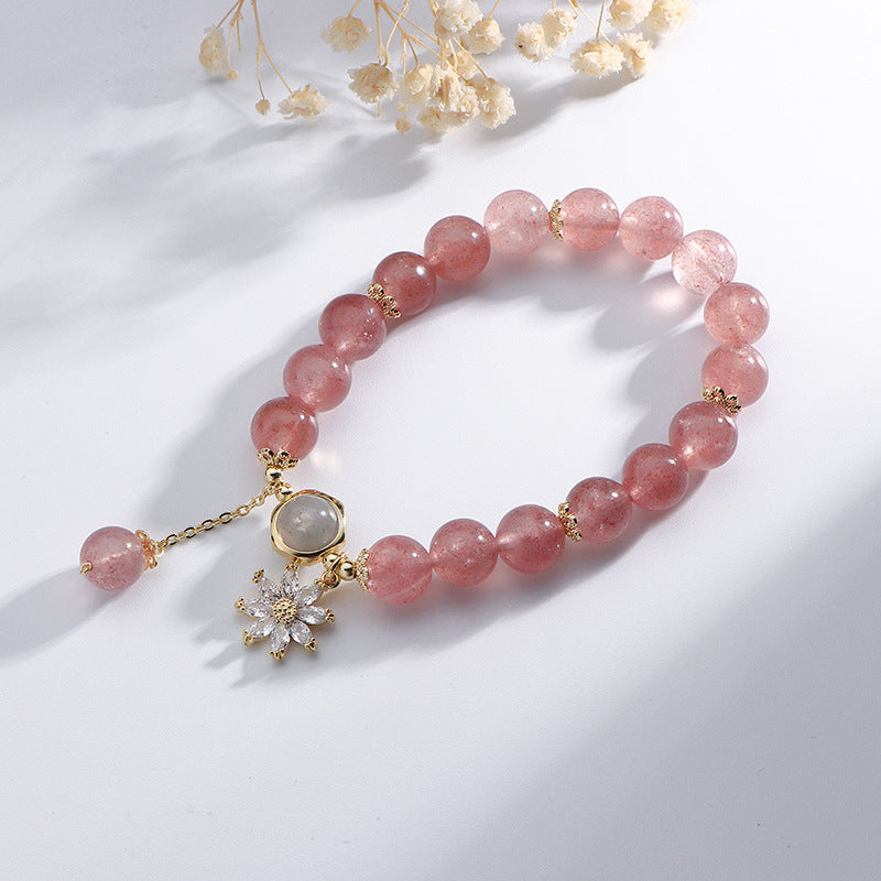 Natural Strawberry Crystal Bracelet