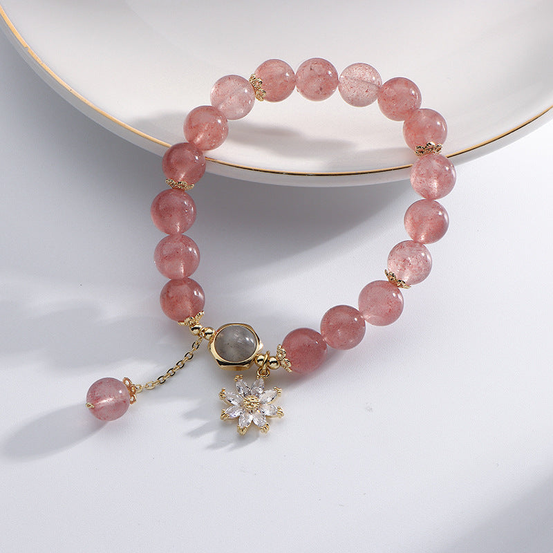 Natural Strawberry Crystal Bracelet